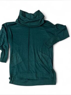 Forest Green Turtleneck Pocket Sweater